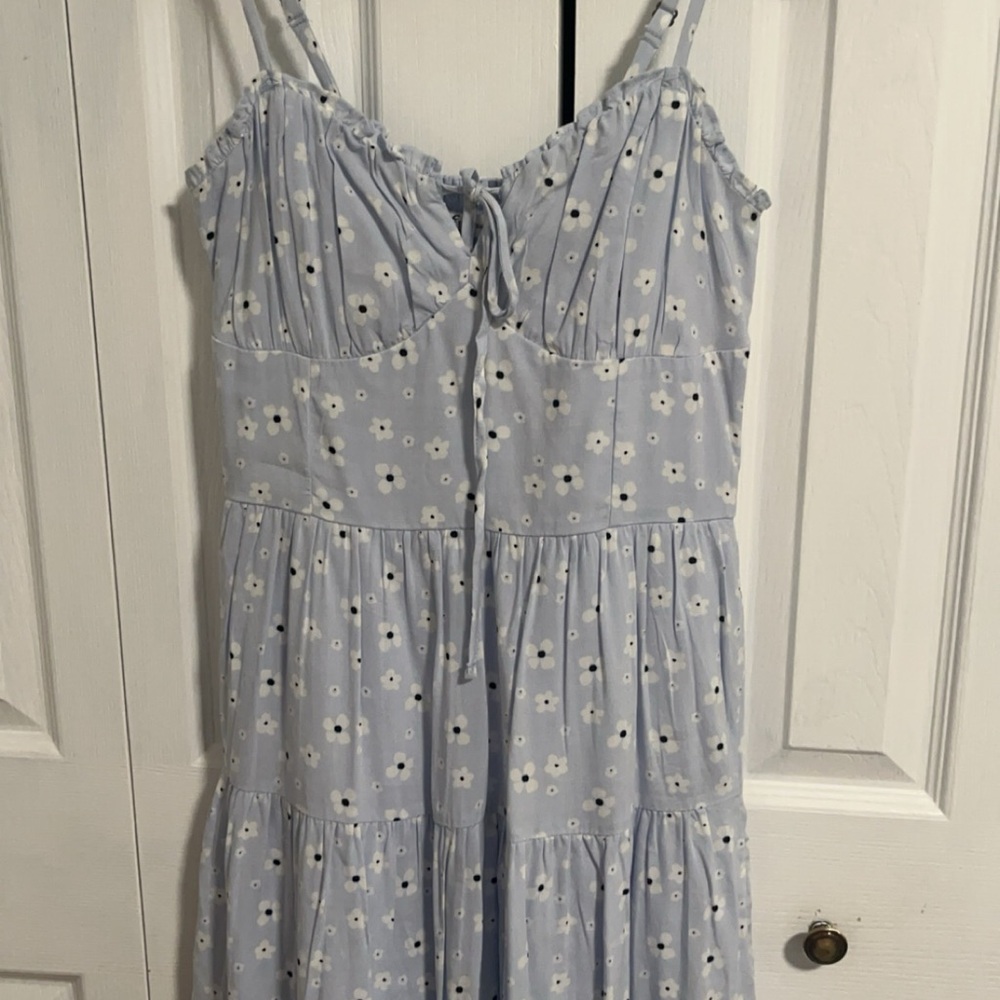 Hollister Light Blue Floral Mini Dress
